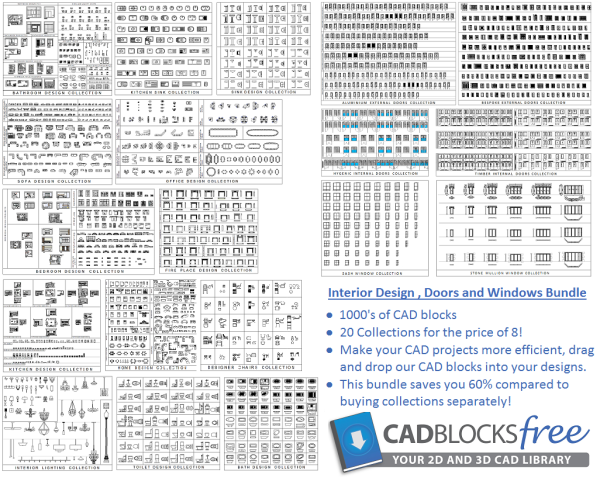 Interior design doors and windows bundle