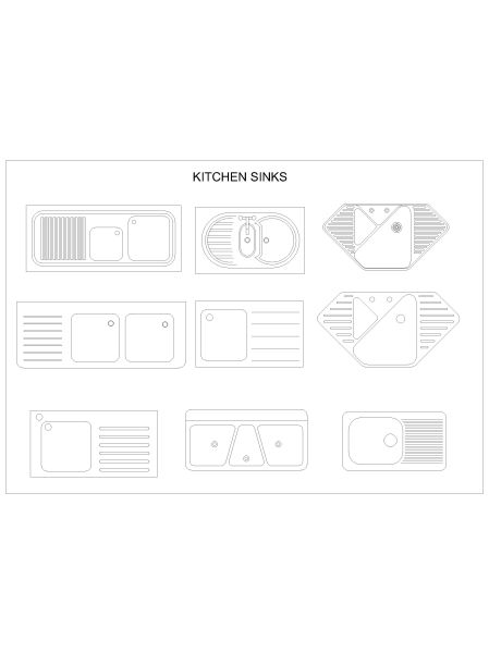 Lounge Sinks-Model-3 CAD Block Dwg AutoCAD Editable Drawing (Free Download)