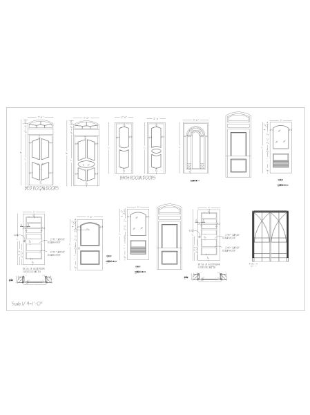 Main Entry Door Elevation & Details-5 CAD Block DWG AutoCAD Editable Drawing (Free Download)