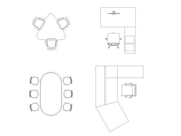 Meeting Furniture for Office-3 CAD Block DWG AutoCAD Editable Drawing (Free Download)