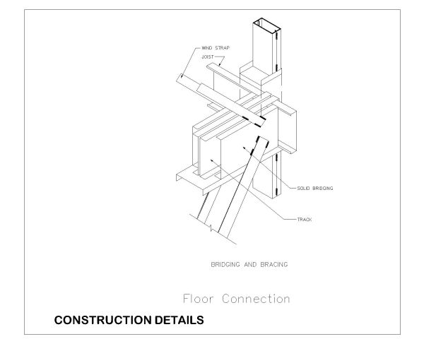 Free AutoCAD 3D Isometric Drawings for Metal Roof Girder System Construction Details - 13