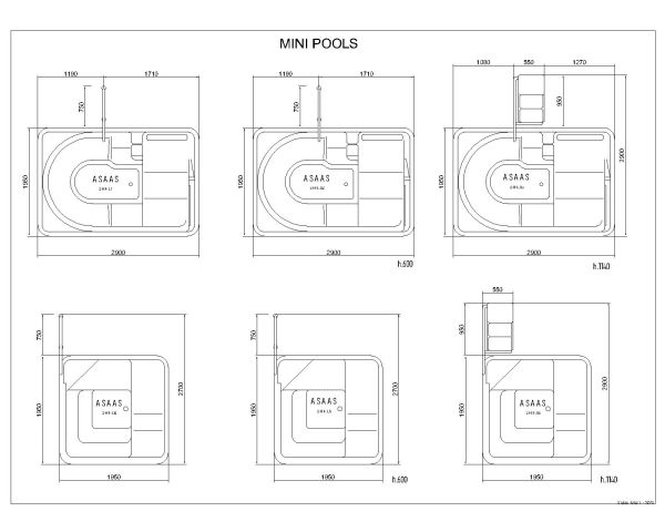 Mini Pools for kids CAD Block DWG AutoCAD Editable Drawing (Free Download)