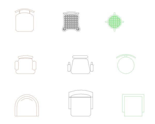 Free AutoCAD 2D Detailed Drawing for Meeting Room Chairs with Tables-23