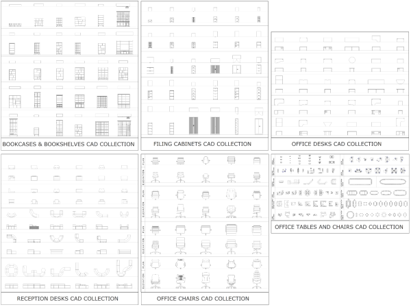 Office design CAD bundle dwg 