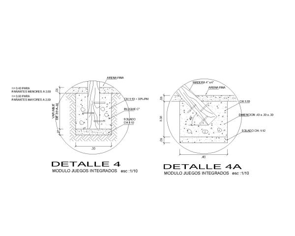 Park Riders fixing Architectural Details -3. CAD block in DWG format free download.
