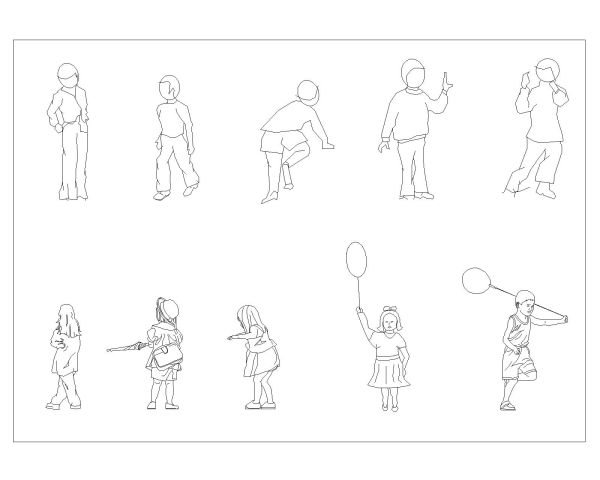 People Symbols Mixed-7 CAD Block DWG AutoCAD Editable Drawing (Free Download)
