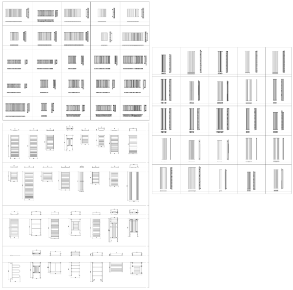 Radiateurs CAD bundle collections dwg