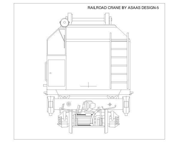 Railroad Crane by ASAAS-5 Architectural drawings. CAD block in DWG format free download.