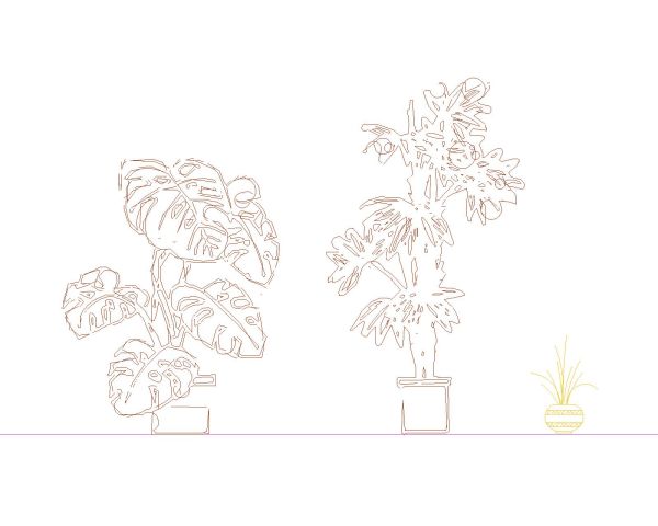 Free AutoCAD 2D Editable Drawings for Side Views of the Planters Elevations - 17