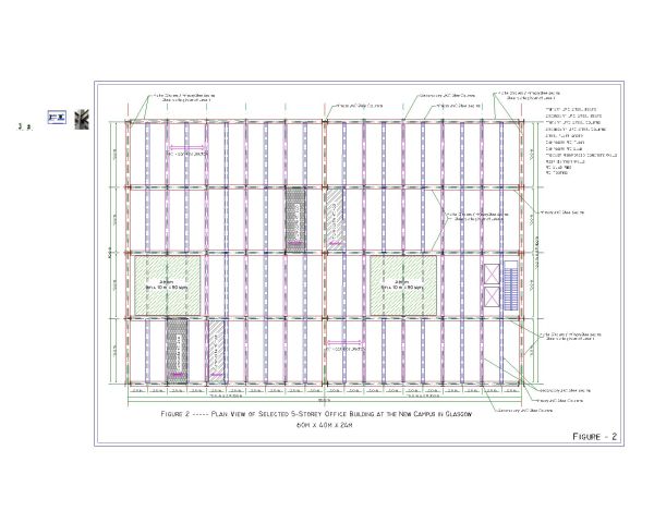 Steel Building (60m x 40m) Layout Plan-2. CAD block in DWG format free download.