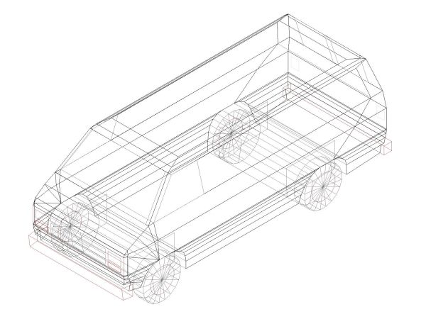 Free AutoCAD 3D Editable Model of Trucks & Wagon in 3D_ 27