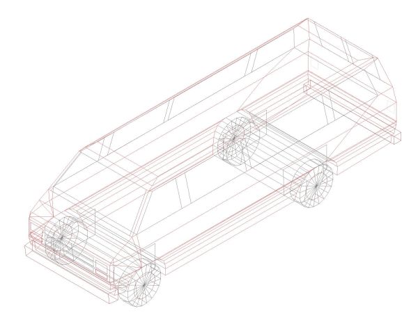Free AutoCAD 3D Editable Model of Trucks & Wagon in 3D_ 27