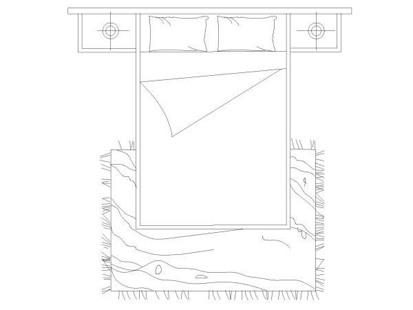 Free AutoCAD 2D Editable Drawings for US Bed Design Top View (Plan with accurate sizes)-20