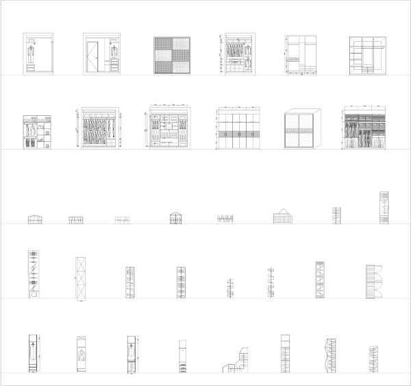 Armadi e armadi collezione CAD dwg