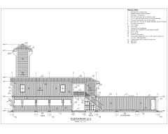 Shipping Container Detailed Elevation-2 with General Notes