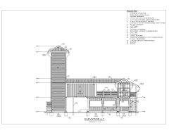 Shipping Container Detailed Elevation-3 with General Notes
