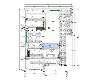 2D CAD设计天井布局- CADBlocksfree -CAD blocks free