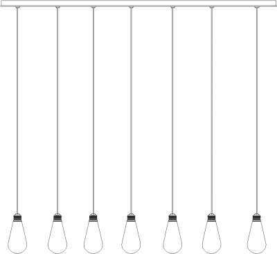 1075mm Length Kitchen Pendant Light Front Elevation dwg Drawing Thousands of free CAD blocks