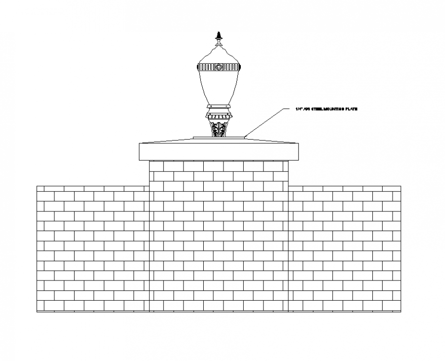 Exterior Wall Light Sketchup And Cad Blocks Cadblocksfree Free - Exterior Wall Light Cad Block