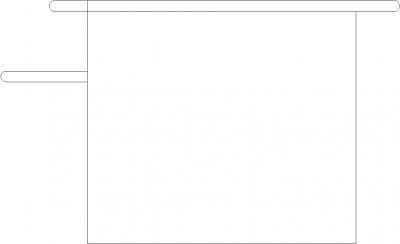 1262mm Wide Wooden Bar Counter with and Drawers Left Side