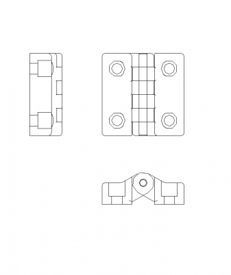 2D CAD Drawing Plastic Hinge CADBlocksfree Thousands of free CAD blocks