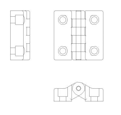 Plastic hinge dwg block CADblocksfree Thousands of free CAD blocks