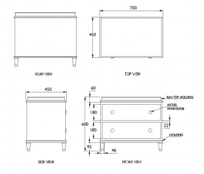 Rustic bedside table dwg Thousands of free CAD blocks