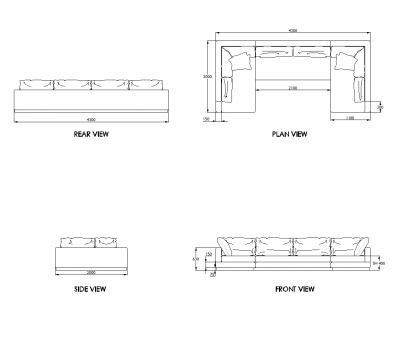 Sofa Details Cad
