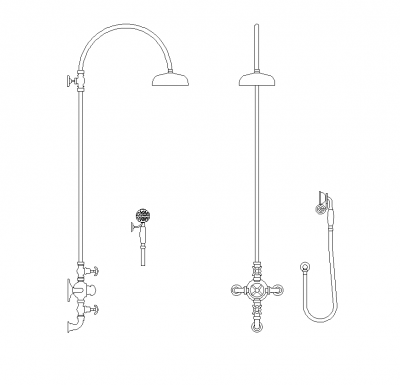 Traditional shower dwg Thousands of free CAD blocks