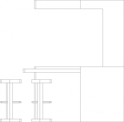 2113mm Height Wooden Bar Counter with Wine Glass Storage Front