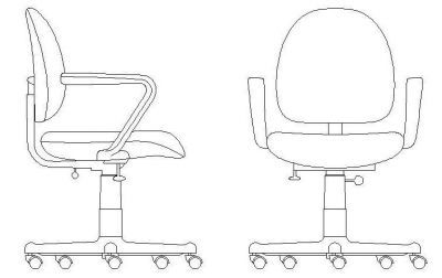 Office desk chair CAD block - cadblocksfree | Thousands of free AutoCAD  drawings