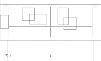2822mm Height Modern Design Bar Counter with Bell Lights Front