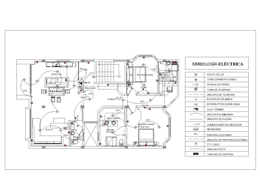 House Electrical Layout Plan Design DWG File - Cadbull