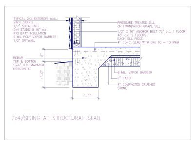 2x4 siding at Structural Slab .dwg Thousands of free AutoCAD drawings