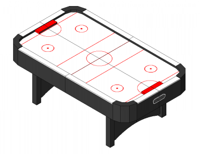 Air hockey revit family and dwg model CADblocksfree Thousands of