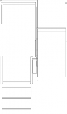 3901mm Height Steel Made Handrails Glass with Wooden Threads Front