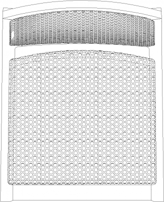450mm Wide Wooden Dining Chair with Rattan Plan dwg Drawing Thousands
