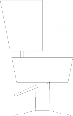 503mm Width Circular Upholstered Bench Left Elevation dwg Drawing