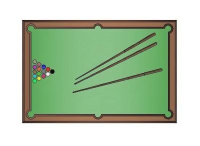English size pool table free CAD drawing - cadblocksfree | Thousands of ...