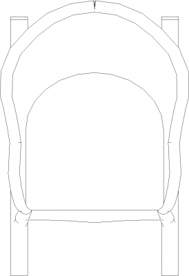 640mm Wide Rocking Chair Rattan Made Plan dwg Drawing Thousands of