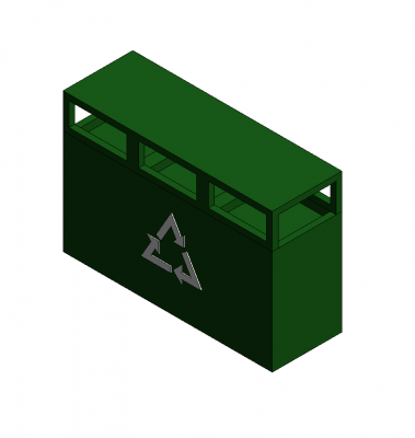 3D Revit Commercial Recycling Bin CADBlcoksfree Thousands of free