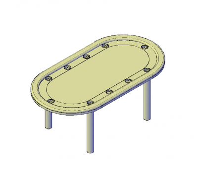 3D CAD Poker Table CADBlocksfree Thousands of free CAD blocks