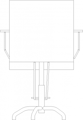 732mm Width Modern Leather Beauty Parlour Chair Rear Elevation dwg Drawing Thousands of free