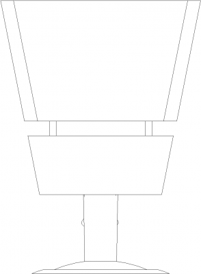 792mm Height Circular Upholstered Bench Front Elevation dwg Drawing