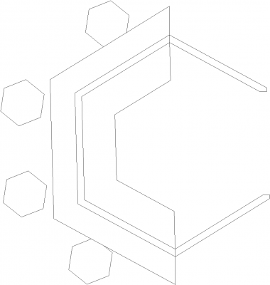 8.16sqm Wooden Bar Counter with Wine Glass Storage Plan dwg Drawing