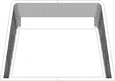 910mm Wide Rattan Made Sofa with 530mm Soft Cushion Plan dwg Drawing