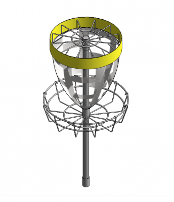 Disc golf target Revit model CADblocksfree Thousands of free CAD blocks