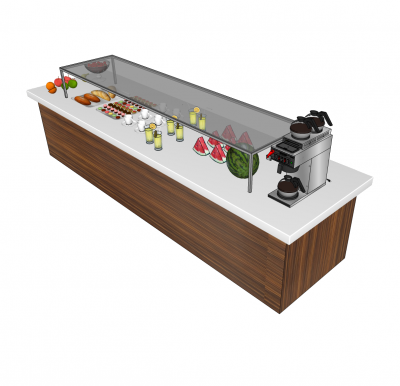 Salad bar 3D Sketchup model CADblocksfre Thousands of free CAD blocks