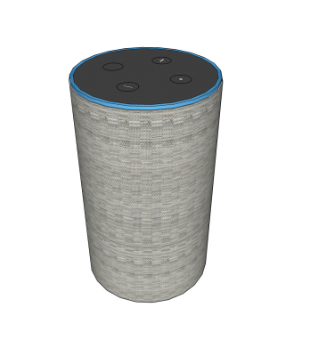 New Amazon Alexa Echo 3D Sketchup model CADblocksfree Thousands of
