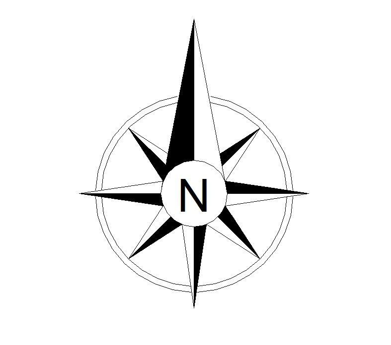 north arrow symbols dwg autocad drawing